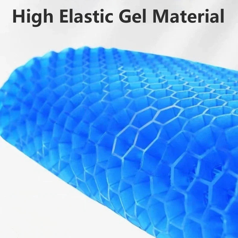 Gel Seat Cushion Breathable Cool Honeycomb Design for Pressure Relief Back Tailbone Pain for Car Home Office Chair Pad