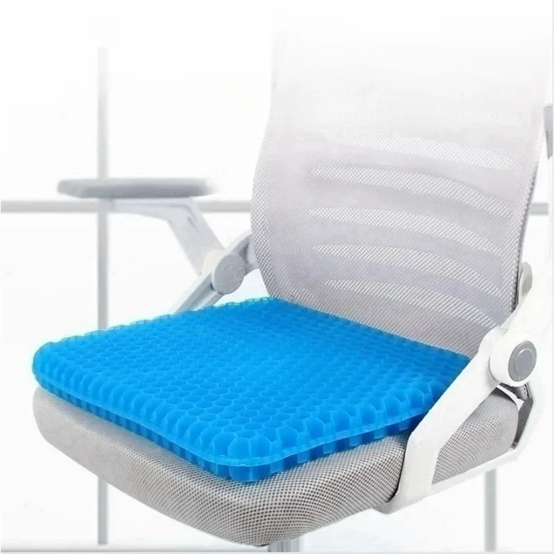 Gel Seat Cushion Breathable Cool Honeycomb Design for Pressure Relief Back Tailbone Pain for Car Home Office Chair Pad