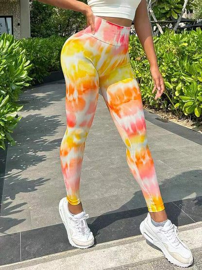 3D Tie Dye Leggings Women Gym Workout Leggings Seamless High Waist Fitness Sports Tights Hip Liftting Stretchy Yoga Pants